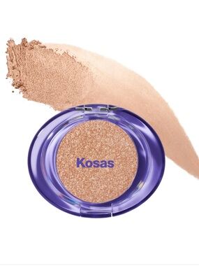Kosas Shiny Objects Wet Glisten Highlighter Powder Haloed-Champage